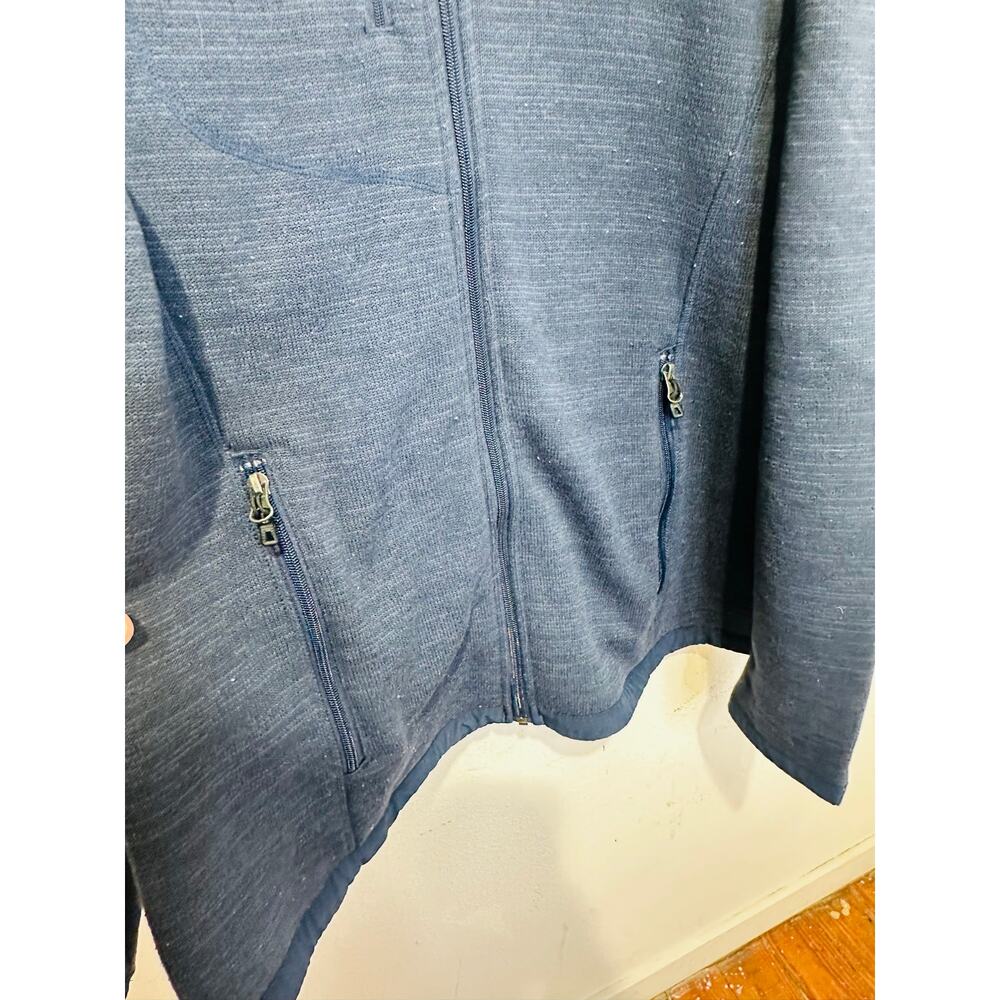 EDDIE BAUER Blue Full Zip Up SGC Embroidered Front Zip Pocket Jacket sz Large - Picture 6 of 13